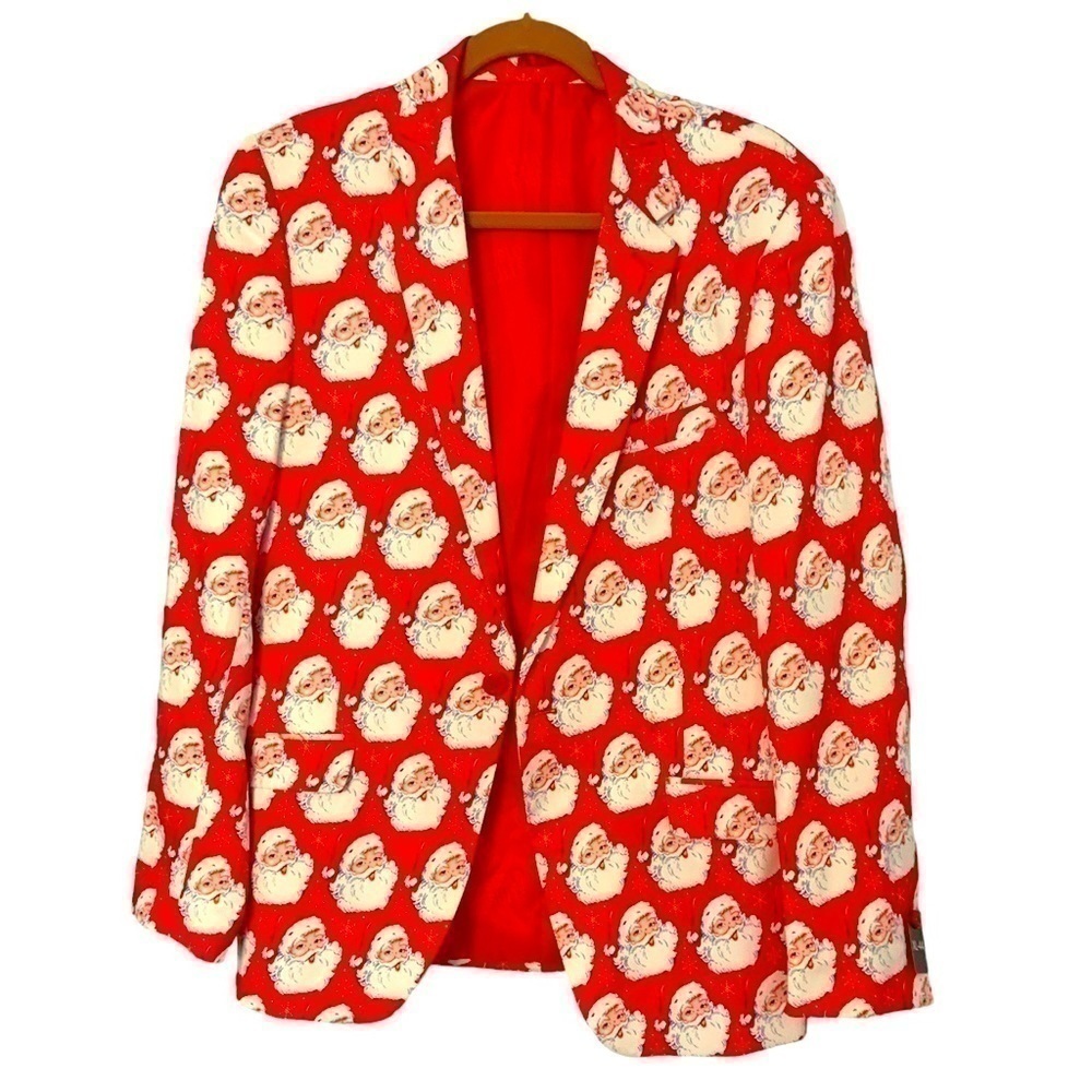 Suslo Couture Christmas Santa Slim Sports Coat Jacket - XLarge 44